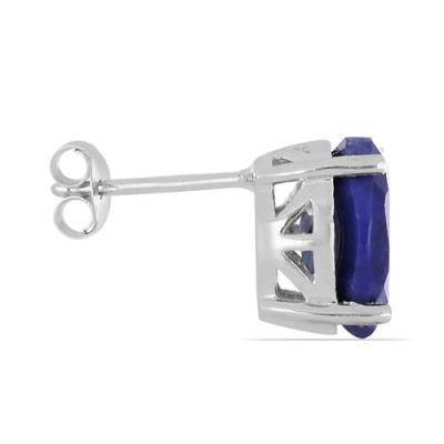BUY 925 SILVER NATURAL LAPIS LAZULI SINGLE STONE EARRINGS